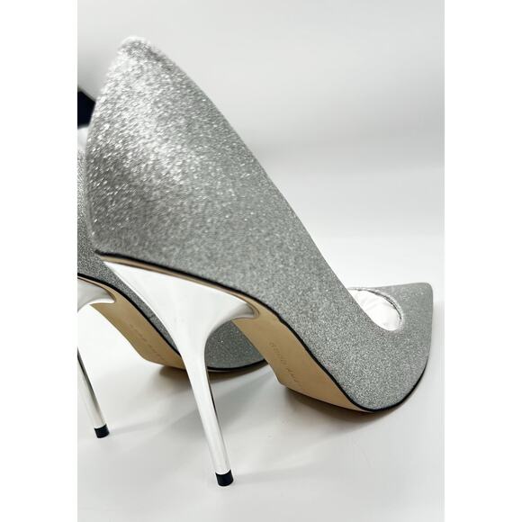Good American Emma Silver Glitter Stiletto Heels Women’s Size 12 New Box - Picture 13 of 16